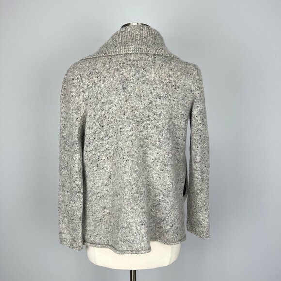 Eileen Fisher Womens Shawl Collar Jacket Cardigan Gray Wool Mohair size Medium - Picture 5 of 10